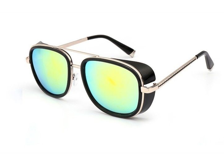 Iron Fashion Man 3 IRON TONY Windscreen Sunglasses for Men and Women Double beam Sunglasses Retro Personality Glasses Iron Fashion Man 3 IRON TONY Windscreen Sunglasses for Men and Women Double beam Sunglasses Retro Personality Glasses